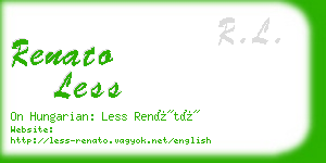 renato less business card